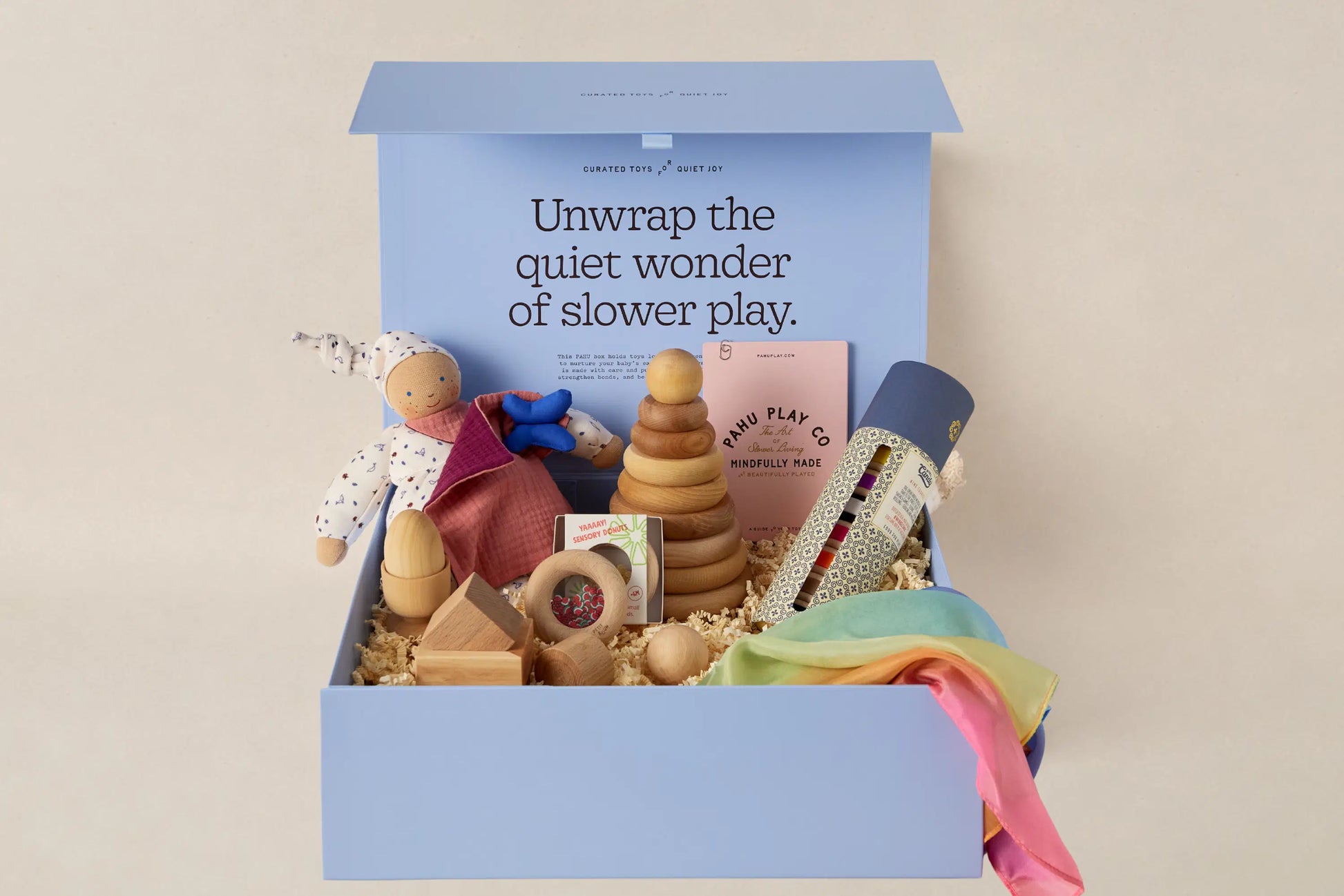 Pahu 9 to 10 months Montessori baby box with toys for standing and problem solving