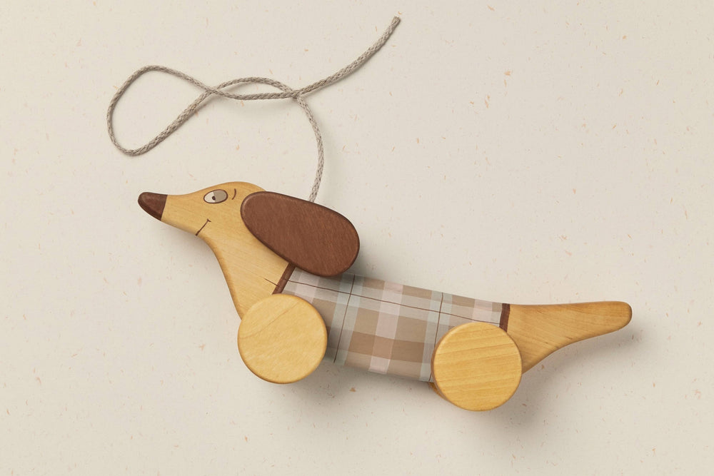 Wooden Pull Along Dachshund